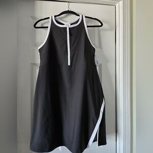 Black and White Sleeveless Skort